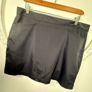 PGA Tour Golf Skort Womens Black Pickleball Tennis Racquetball Airflux Skirt 12